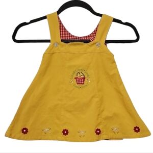 Vintage Buster Brown Dress Size 2T, Yellow, Lemons/Gingham Plaid